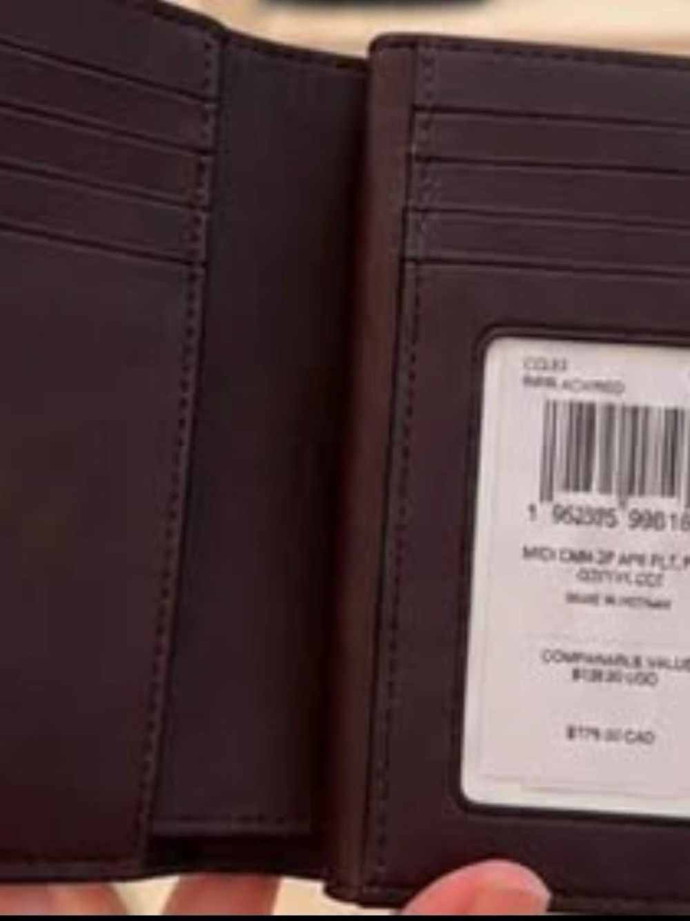 COACH Black Leather Wallet with Red Rose Print - Picture 4 of 4
